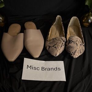 a new day Beige and Snake Print Flats